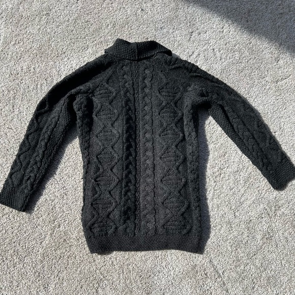 Inis Craft 100% Merino Wool Gray Cardigan Size S - Picture 10 of 13